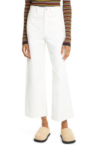 Proenza Schouler White Label Mid-rise Wide-leg Pants In Off White