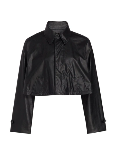 Mm6 Maison Margiela Cropped Sports Jacket In Black