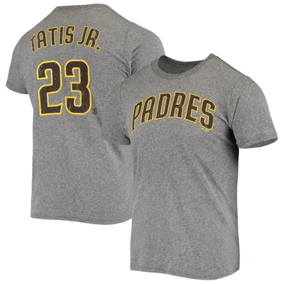 Majestic Threads Fernando Tatis Jr. Heathered Gray San Diego Padres Name & Number Tri-blend T-shirt