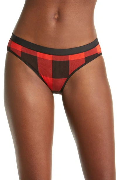 Meundies Print Bikini In Buffalo Plaid