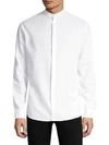 J. Lindeberg Refined Collarless Button-down In White