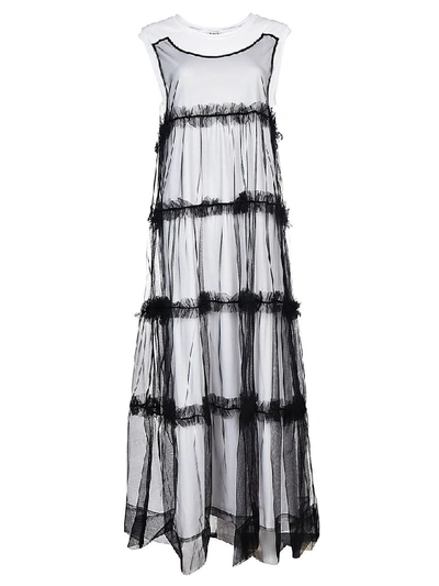 P.a.r.o.s.h Tulle Overlayered Dress In Black