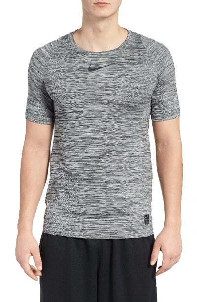 Nike Training Top Crewneck T-shirt In Black/ Cool Grey/ Black