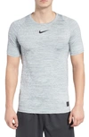 Nike Training Top Crewneck T-shirt In Cool Grey/ White/ Black