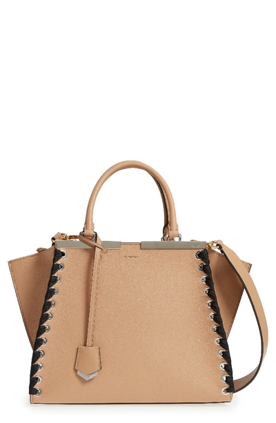 Fendi 3jours Medium Tote Bag With Ribbon Whipstitching In Leather