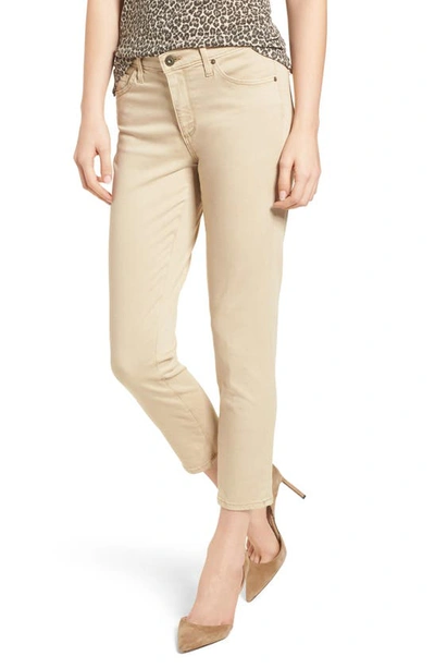 Ag Prima Mid Rise Cropped Cigarette Jeans In Mineral Veil In Sulfur Sand Dune