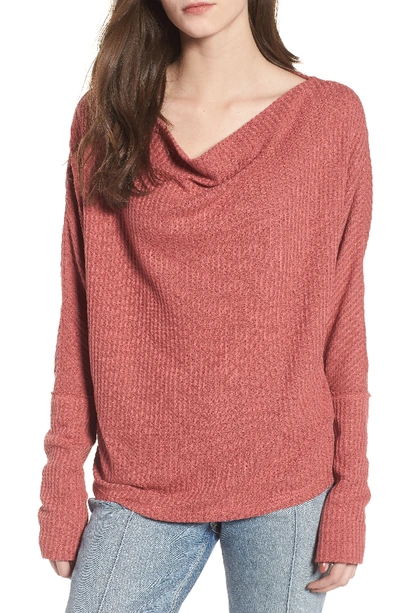 Somedays Lovin Lost Lovers Cowl Neck Top In Baked Pink