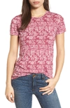 Lucky Brand Printed T-shirt In Pink Multi