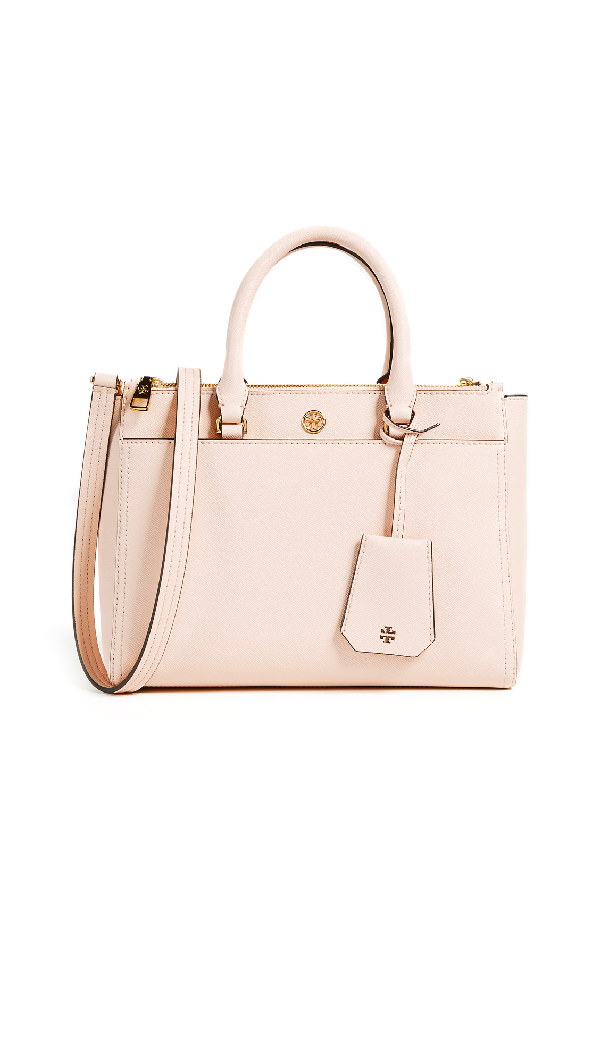 tory burch small robinson saffiano leather tote