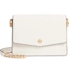 Tory Burch Robinson Convertible Leather Shoulder Bag - White In Birch / Shell Pink