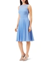 Hobbs London Ashling Pleated A-line Dress In Cornflower Blue