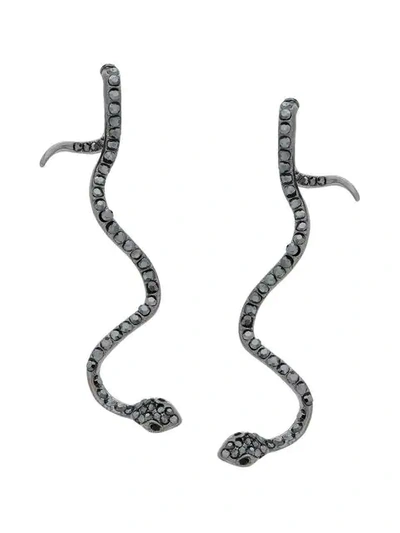 Federica Tosi Snake Earrings - Metallic