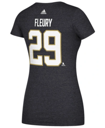 Adidas Originals Adidas Women's Marc-andre Fleury Vegas Golden Knights Player T-shirt In Charcoal