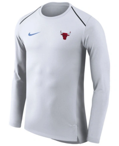 Nike Men's Chicago Bulls City Edition Shooting Shirt In White
