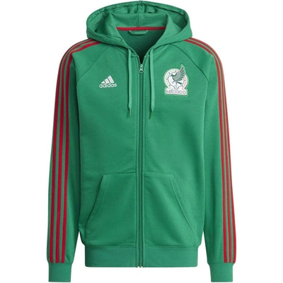 Adidas Originals Adidas Men's Mexico Dna 3-stripes Regular-fit Full-zip French Terry Track Jacket In Green