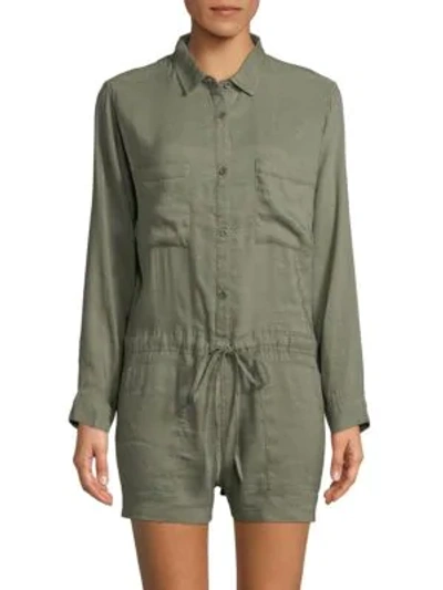 Rails Bryant Long-sleeve Romper In Sage