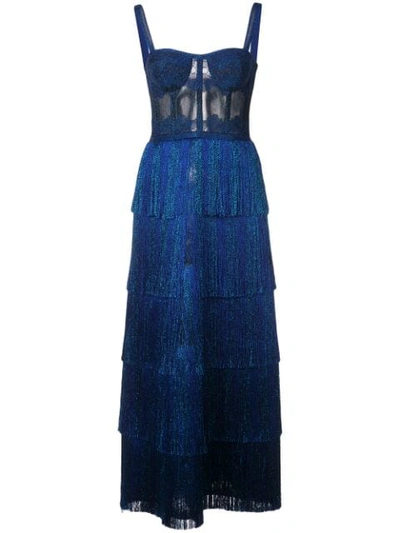 Missoni Lurex Bustier Maxi Dress - Blue