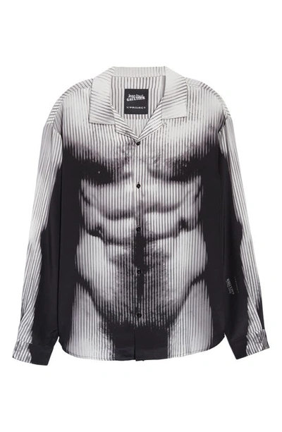 Y/project X Jean Paul Gaultier Black Body Morph Silk Shirt