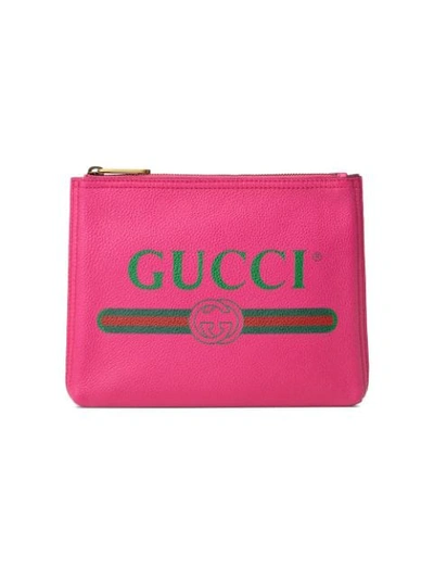 Gucci Print Portfolio In Pink