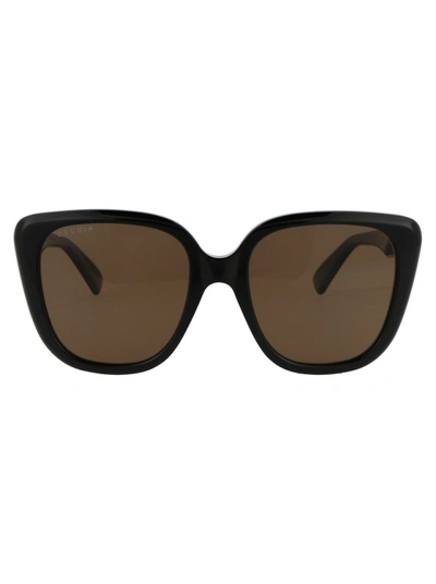 Gucci Gg1169s Sunglasses In Black / Brown