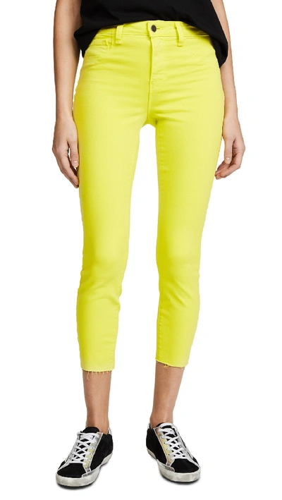 L Agence Margot High Rise Jeans In Citron