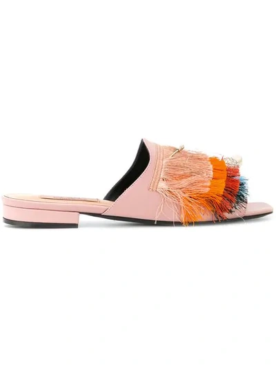 Coliac Fringed Slide Sandals