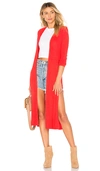 Lovers & Friends Davenport Duster Cardigan In Red
