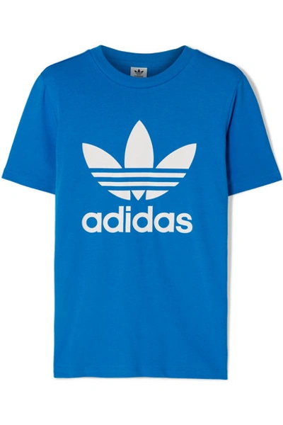 Adidas Originals Adicolor Trefoil Oversized T-shirt In Blue - Blue In Bright Blue