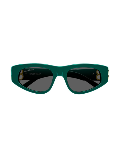 Balenciaga Eyewear Rectangular Frame Sunglasses In Green
