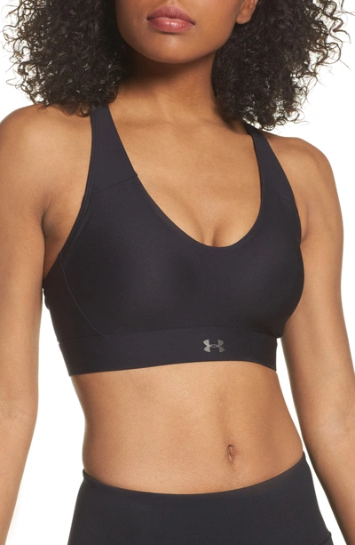 Under Armour Balance Scoop-neck Mid-impact Sports Bra In Black