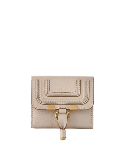 Chloé Marcie Leather Bi-fold Wallet In White