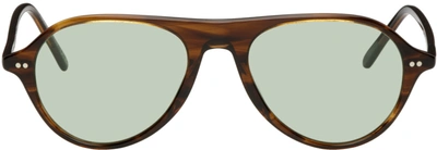 Oliver Peoples Brown Emet Sunglasses In Green