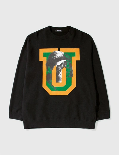 Undercover Printed Cotton-jersey Sweatshirt In Black