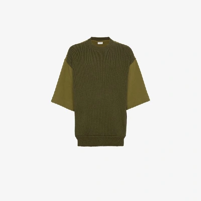 Dries Van Noten Short Sleeved Sweater In Green