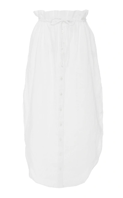 Faithfull Thassia Midi Skirt In White