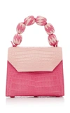 Nancy Gonzalez Lilly Small Fiesta Handle Crocodile Bag In Pink