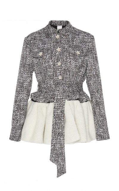Huishan Zhang Corine Frill Jacket In Grey