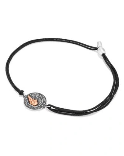 Alex And Ani Carry Light Kindred Cord Bracelet In Black/silver