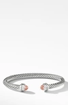 David Yurman Women's Cable Classics Princess Bracelet With Pavé Diamonds In Morganite