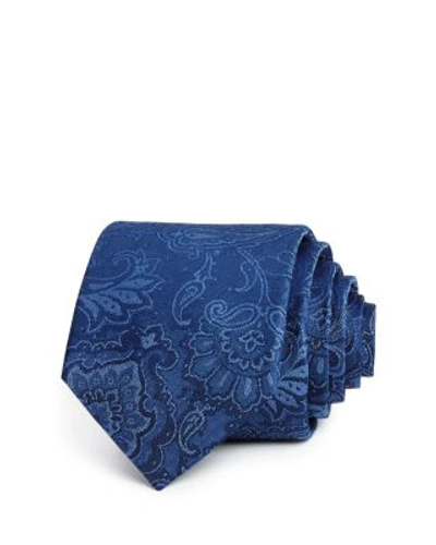 The Men's Store At Bloomingdale's Large Floral Paisley Classic Tie - 100% Exclusive In Blue