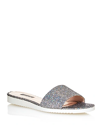 Sjp By Sarah Jessica Parker Women's Tropez Glitter Slide Sandals - 100% Exclusive In Silver