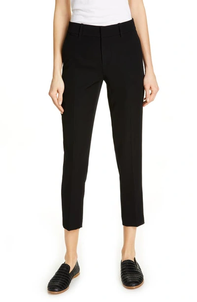 Vince Soft Tailored Ankle Trousers In Black