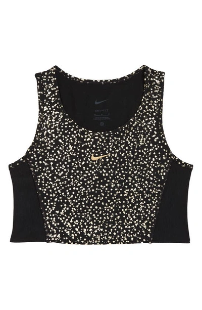 Nike Dri-fit One Big Kids' (girls') Crop Tank Top In Black ModeSens