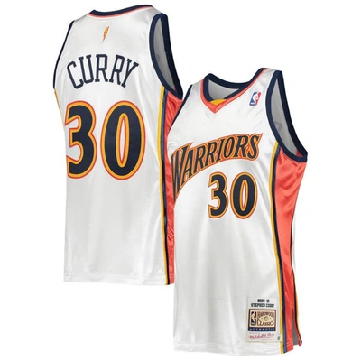 Mitchell & Ness Stephen Curry White Golden State Warriors 2009/10 Hardwood Classics Authentic Jersey