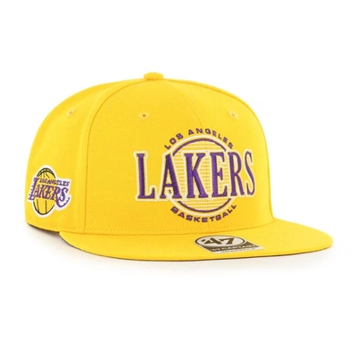 47 ' Yellow Los Angeles Lakers High Post Captain Snapback Hat