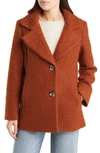 Sam Edelman Brushed Coat In Brown