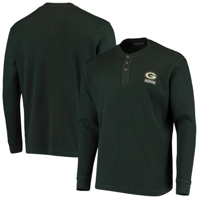 Dunbrooke Green Green Bay Packers Logo Maverick Thermal Henley Long Sleeve T-shirt