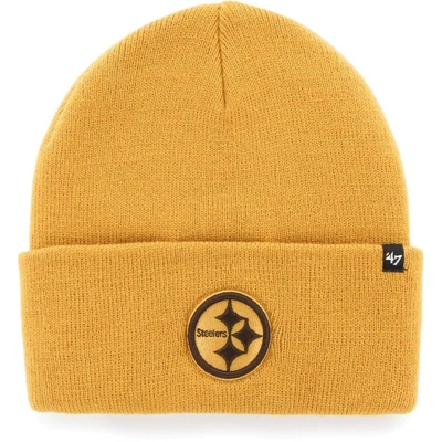 47 '  Gold Pittsburgh Steelers Haymaker Cuffed Knit Hat