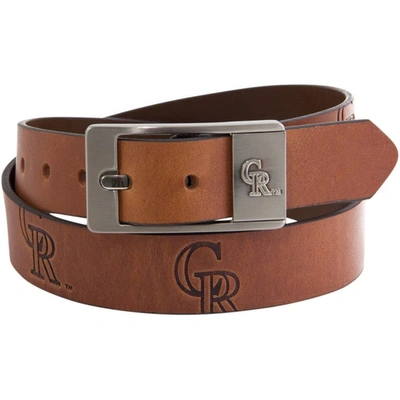 Eagles Wings Colorado Rockies Brandish Leather Belt In Brown