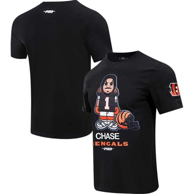 Pro Standard Men's Ja'marr Chase Black Cincinnati Bengals Player Avatar Graphic T-shirt